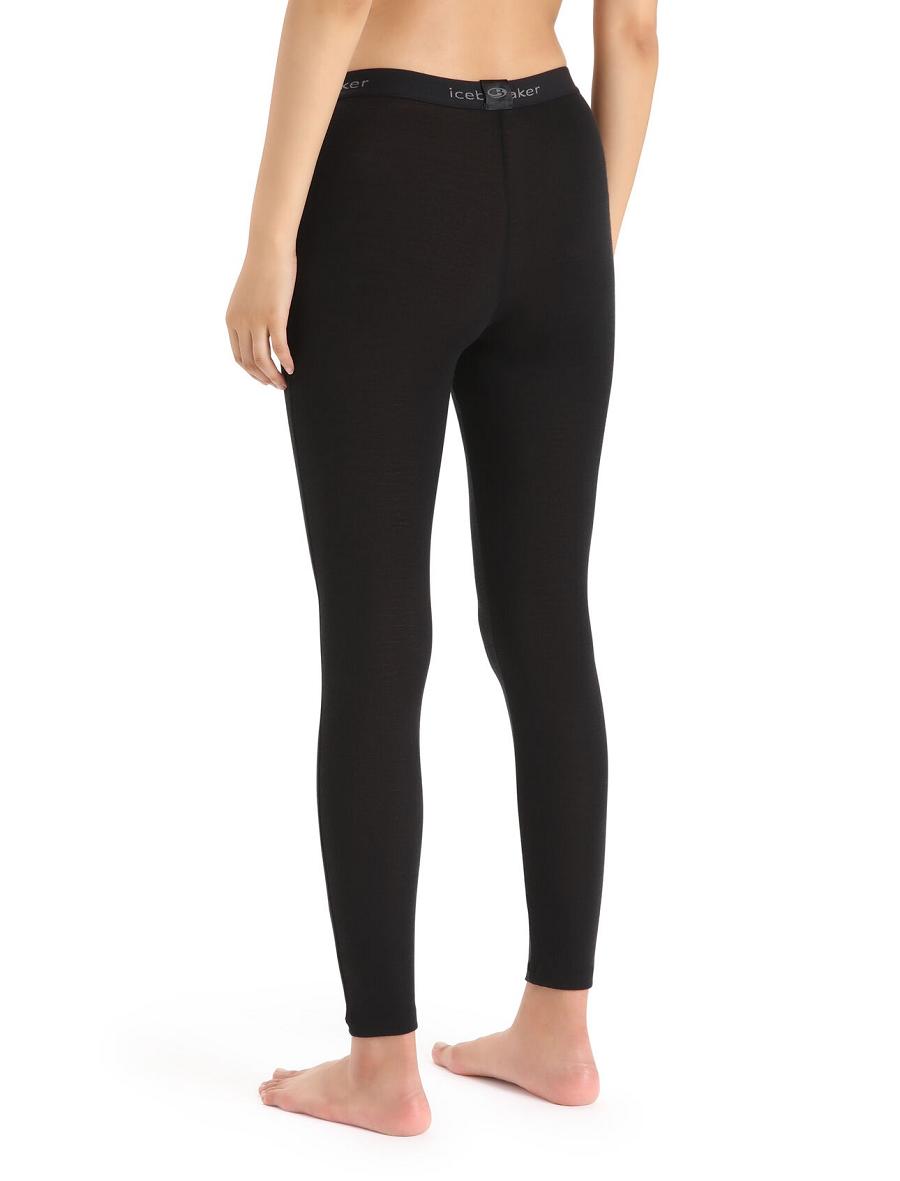 Black Women's Icebreaker Merino 175 Everyday Thermal Leggings | USA 1545TCEV